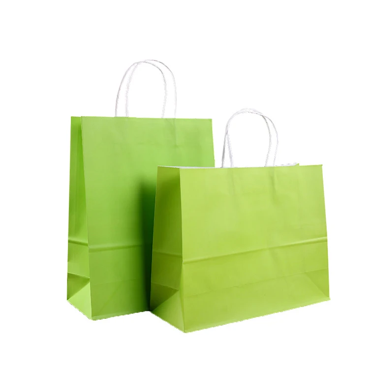 
Custom Your Own Logo Size Color Cheap Food Take Away Bown kraft Paper Bag with handle 