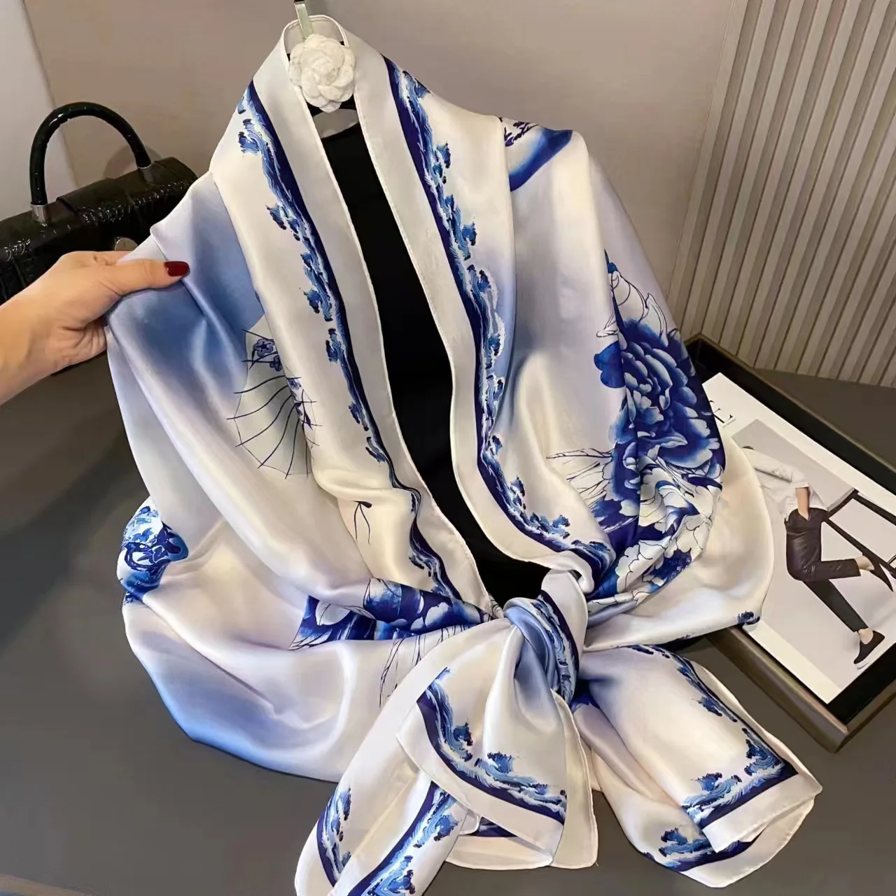 Anti Silk Satin Shawl Vacation