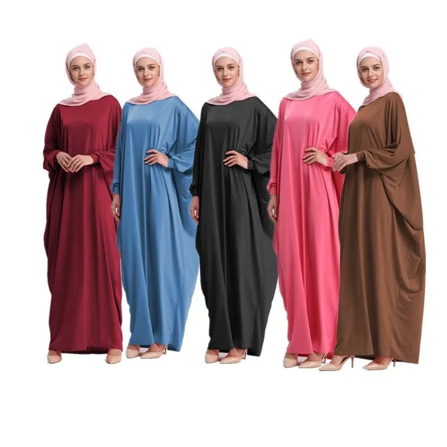 

Robe Maxi musulmane femmes leche rouge bleu noir Abaya dubai longue Robe tunique Kimono Jubah moyen-orient arabe Hijab vetements, At picture