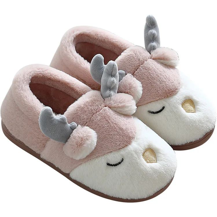 

Winter Cotton Slippers Women's Bag With Home Lovers Indoor Lovely Cartoon Warm Plush Cotton Shoes Shoes, As picture