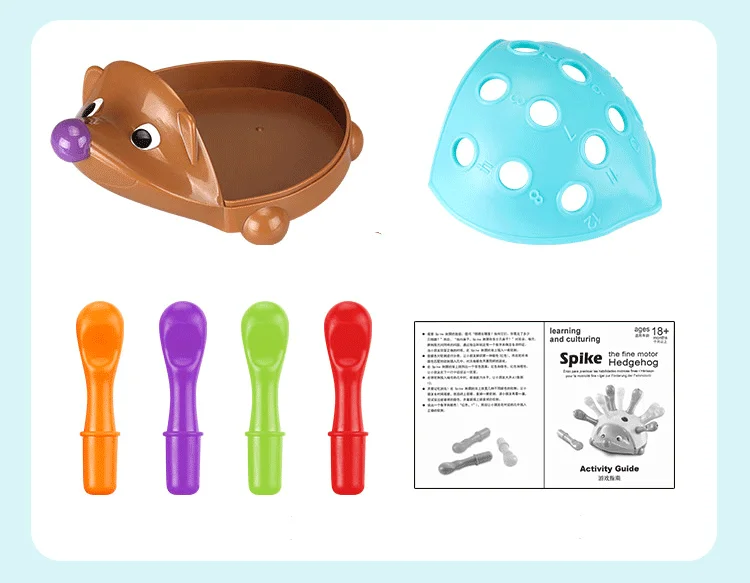 Montessori Colorful Hedgehog Learning Educational Toy Montessori Toys Early Educational