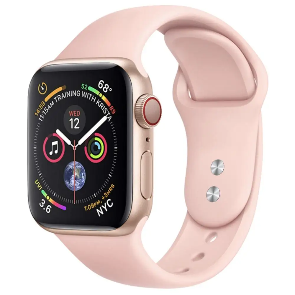 Best selling cheap replacement apple watch band silicone colorful band 42/44mm for apple watch ready to ship