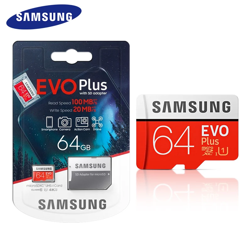 

wholesale 100% Original SAMSUNG micro EVO Plus TF card SD Card 32gb 64GB 128GB 256GB 512GB sd card