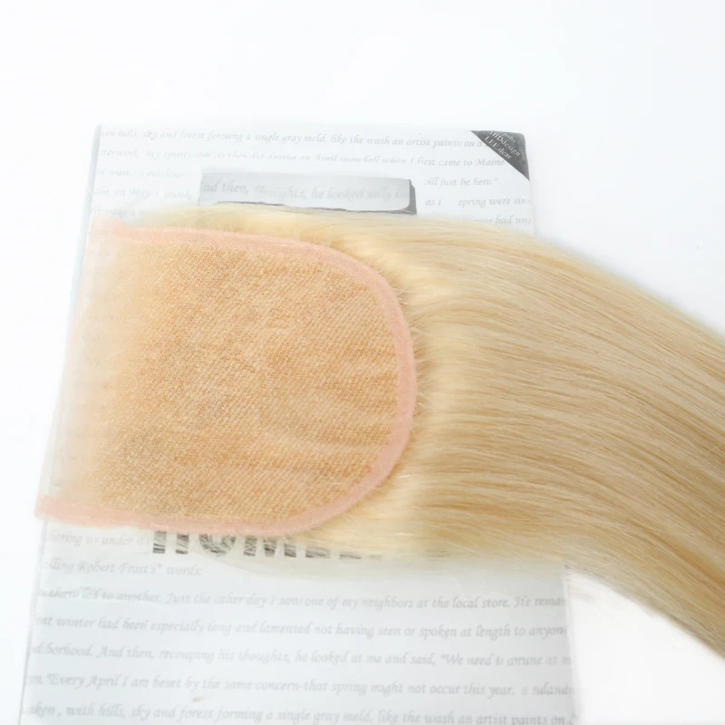 

Top Grade Quality Brazilian Human Hair virgin cuticle aligned hair lace closure 4 by 4, 613