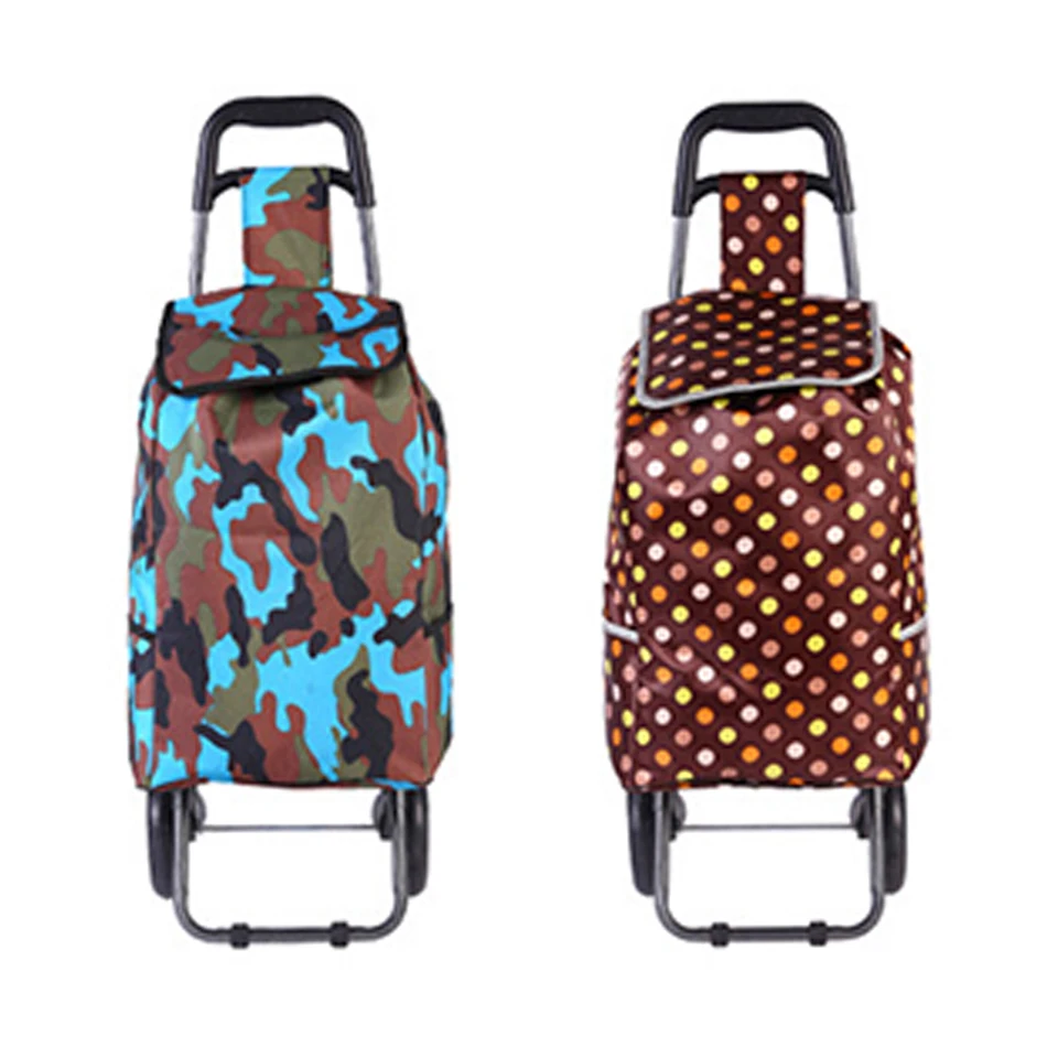 
Two Wheels Shopping Cart Folding Grocery Bag Trolley  (62328540164)