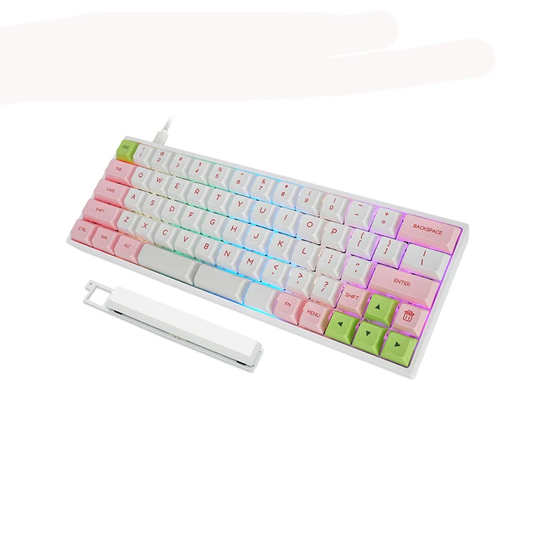 

Hot Sell Cheapest LED Light Waterproof 60 Percent Wireless Keyboard Mechanical