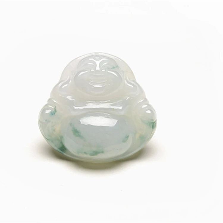 

Natural jadeite Pendant Hot Chinese A grade Jade laughing Buddha Pendant charms Jewelry Making Supplies Jade Necklace Pendants, White