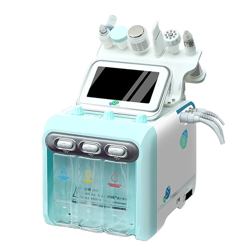 

6 in 1 Spa facial cleaning Oxygen peeling water facial microdermabrasion hydrogen facial spa machine skin tightening