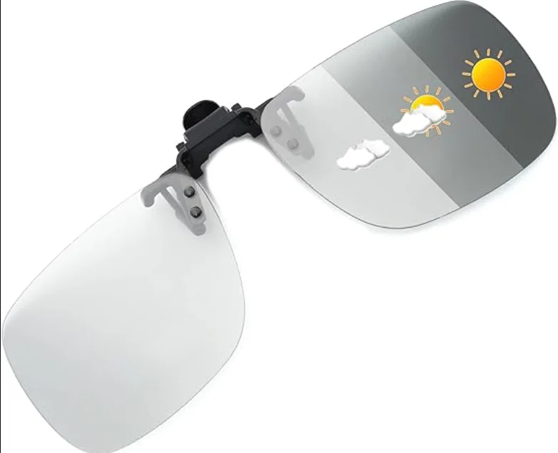 New Frameless Outdoor Cycling Sport Polarized Glasses Men Fishing Sunglasses Adaptive Photochromic Clip On Lens