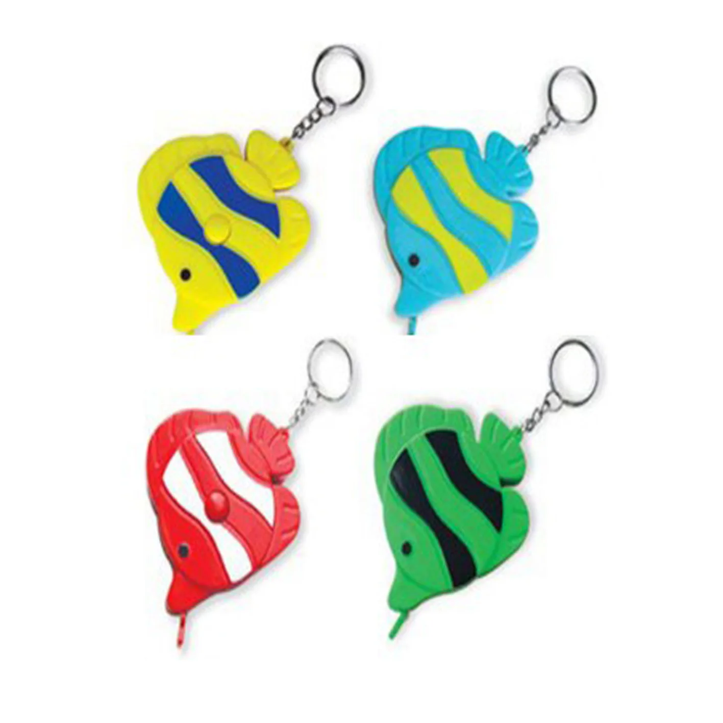 

HOT selling Fish shape measure tape with keychain promtional gift, Rich