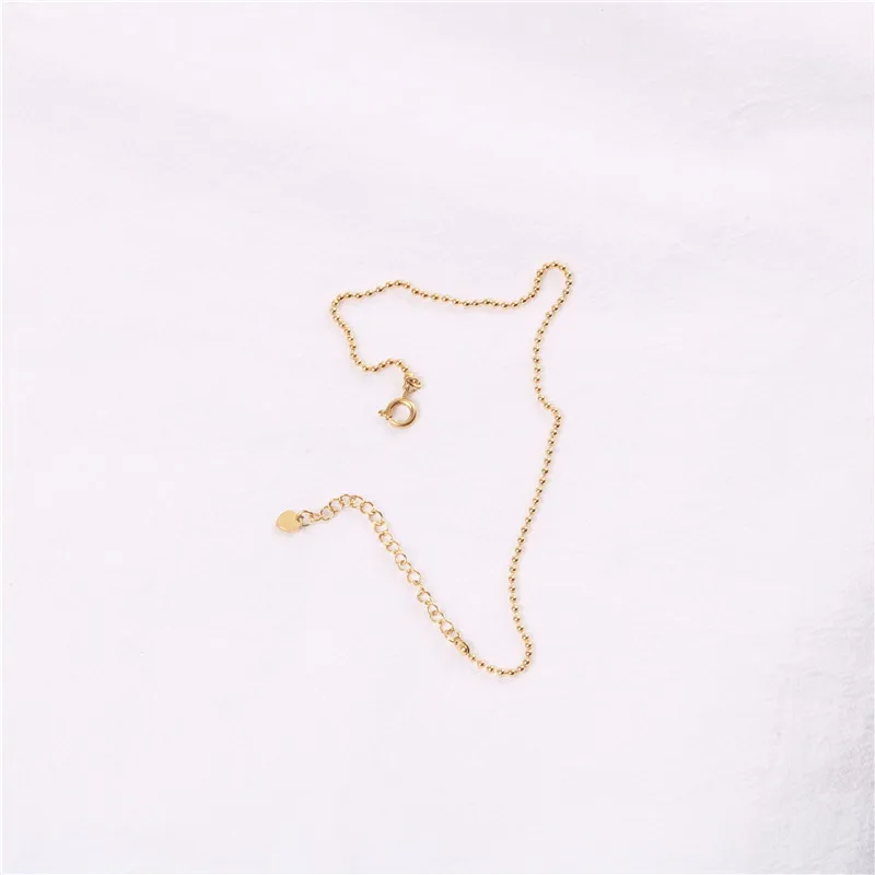 

Anklet Stainless steel plating 18K gold wholesale Thin Bead Extension chain Simplicity