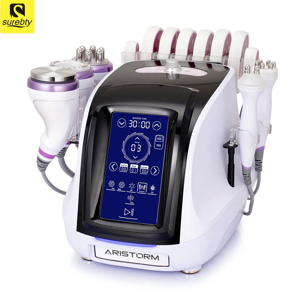 

6 IN 1 40K Ultrasonic Cavitation Weight Loss Radio Frequency Skin Tightening Vacuum Fat Reducing Beauty Salon Equipment