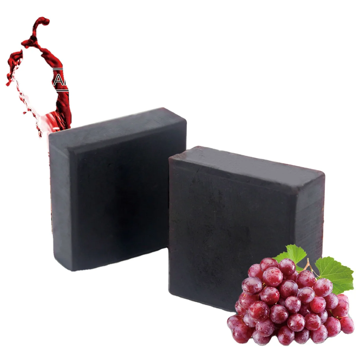 

Amber grape seed ancient recipe natural handmade facial toilet soap, Black