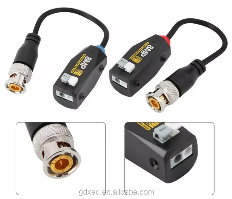 4k Bnc Connector Video Baluns Adapter 8mp Passive Video Baluns With
