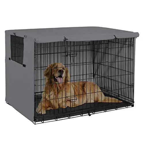 

Sanan Dog Kennel House Cover Waterproof Dust-proof Durable Oxford Dog Cage Cover Foldable Washable Outdoor