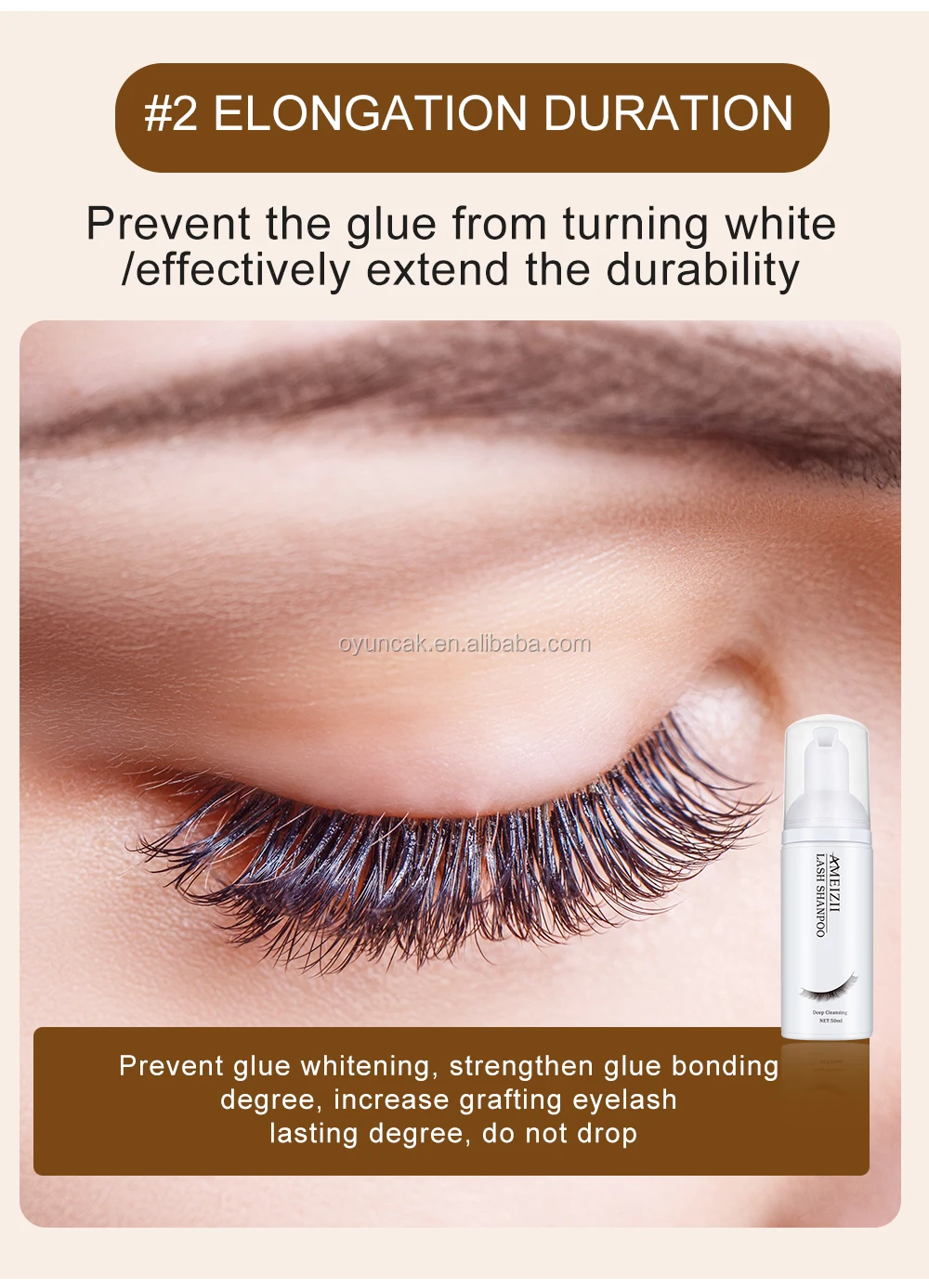 Custom Logo Mousse Lash Shampoo Eyelash Extension Glue Makeup Remover