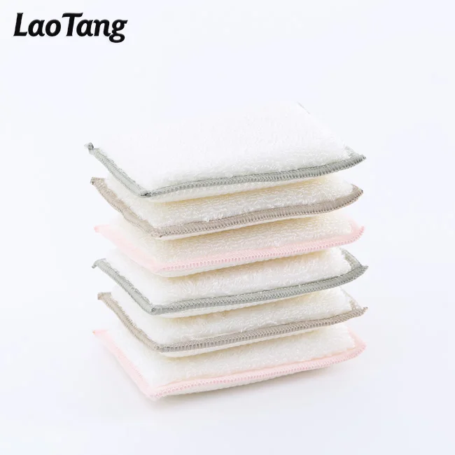 

OEM Organic Bamboo Fiber Strong Water Absorption Dish Sponge Multipurpose Sponge, Customized