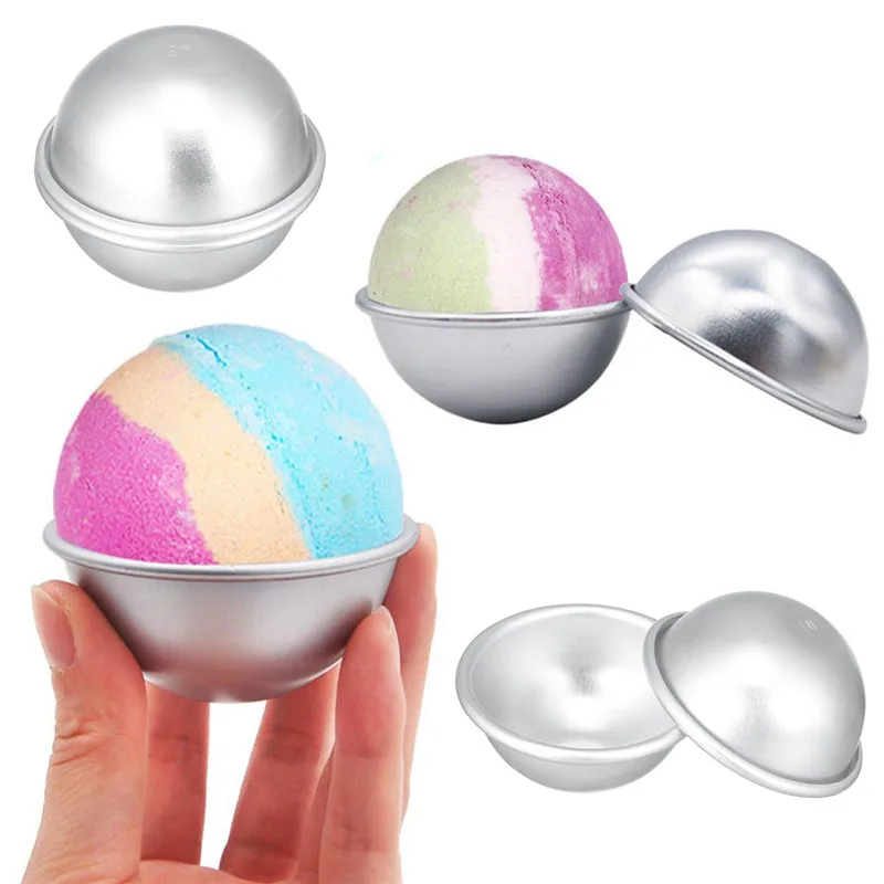 

Round Aluminium Alloy Bath Bomb Molds DIY Tool Bath Bomb Salt Ball Homemade Crafting Gifts Semicircle Sphere Mold