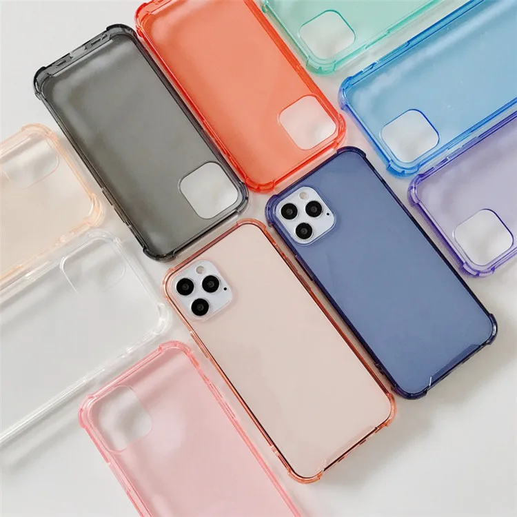 

Soft TPU Color Clear Anti-fall Phone case for iPhone 12 12 Pro 12 Pro max 11 11 Pro 11 Pro max X XR 7 8 PLUS SE 2020, Multiple colors