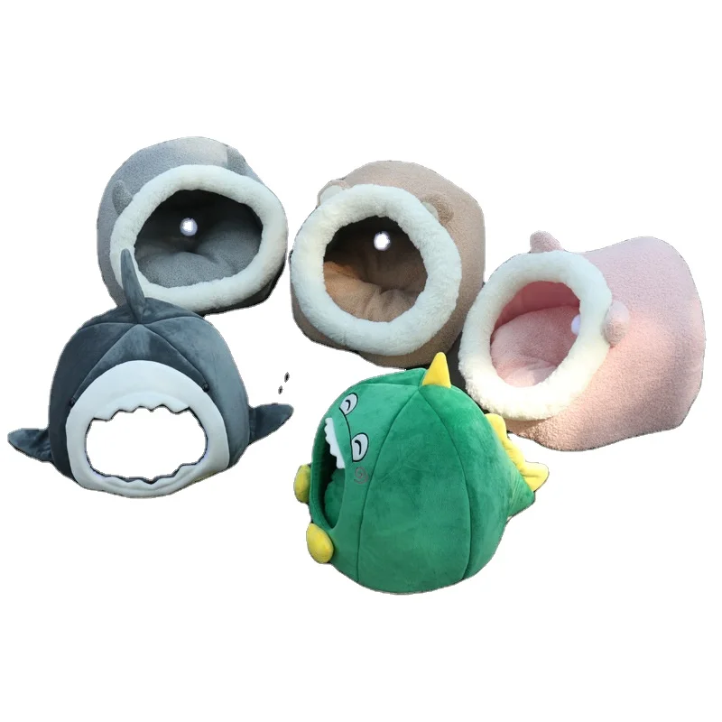 

New Cat Pet Bed Dog Semi-Enclosed Cat Cute Litter Four Seasons Pet Supplies Pet Bed Luxury, Pink,brown,gary