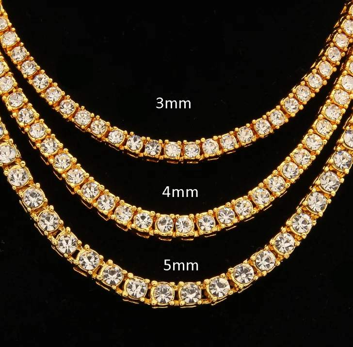 

2020 Hot Sale Hip Hop Jewelry Diamond Tennis Chain Necklaces Tennis Chain Necklace For Friends