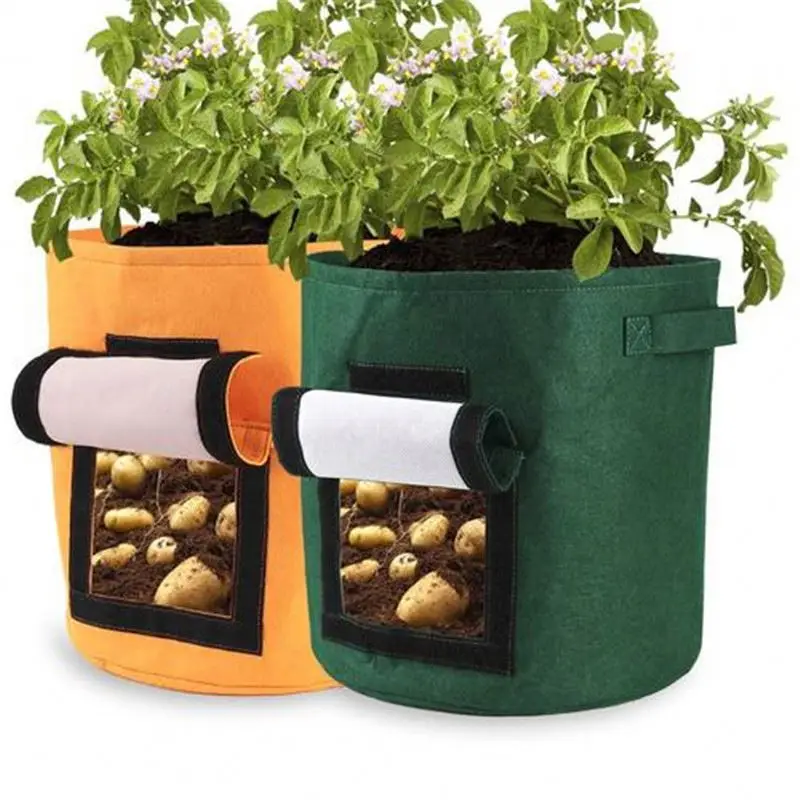 

Flower Pots Planters DIY Potato Grow Planter PE Cloth Planting Container Bag Thicken Garden Pot Gardening Tools