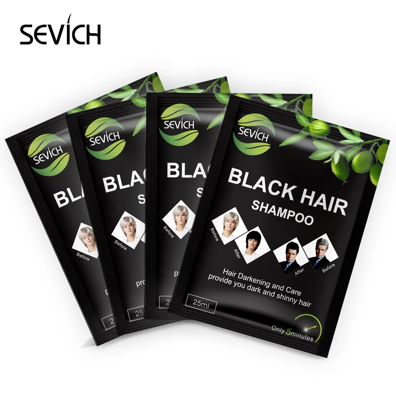 

sevich one box fast magic natural Herbal Hair Color black hair shampoo