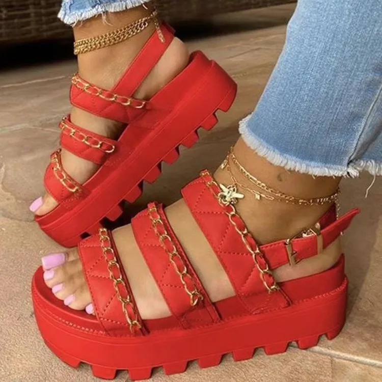 

New Arrival Espadrille Ankle Strap Comfy Summer Peep Toe Shoes Size Women's Platform Sandals