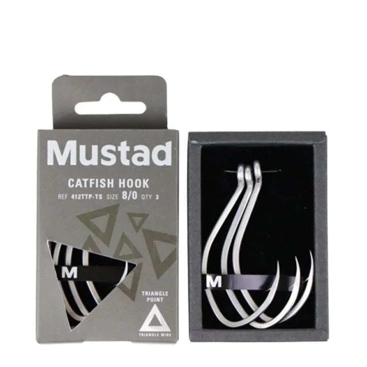 

Mustad 412TTP strong High carbon steel mustad fishing treble hooks stainless salt water fishing hooks, Metallic