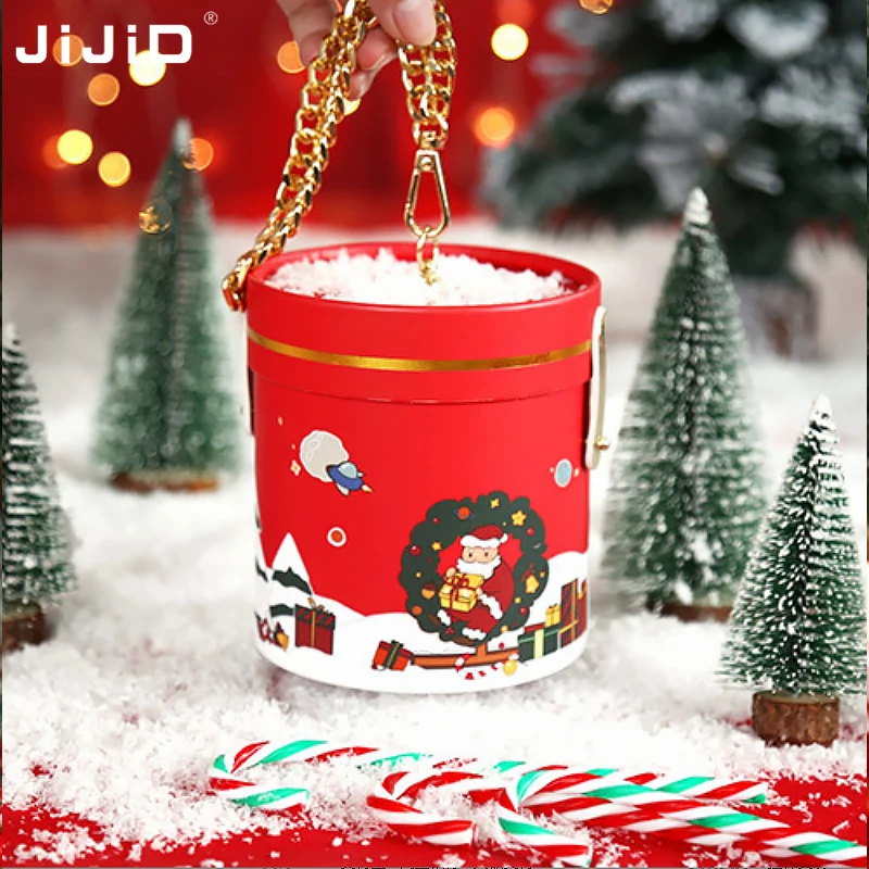 

JiJiD Eco Friendly Recycled Material Small Christmas Paper Candy Gift Packing Box For Decoration Christmas Eve