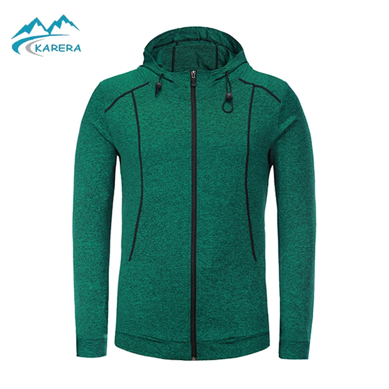 

Winter sportswear men spandex running jacket male coat breathable fitness gym jacket for men, Lake green/gray/blue/red
