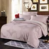 Latest design brown color jacquard romantic luxury bed room set