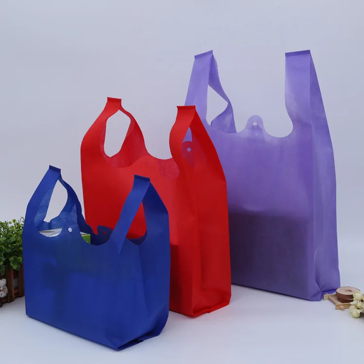 

Reusable Non woven W-Cut T-shirt Bag for Supermarket