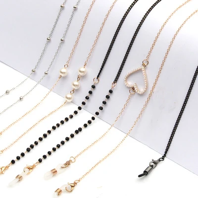

Jachon New arrival glass chain gold plated jewelry glasses hanging chain wholesale fashion colorful anti skid chains
