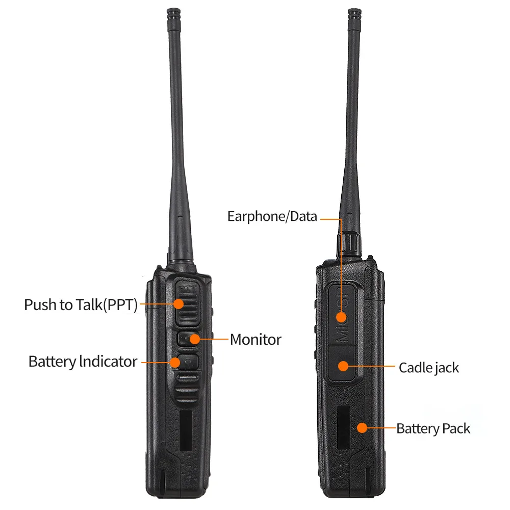 TD-666 Wireless Walkie Talkie 5W High Power Vhf Uhf Fm Transceiver ...