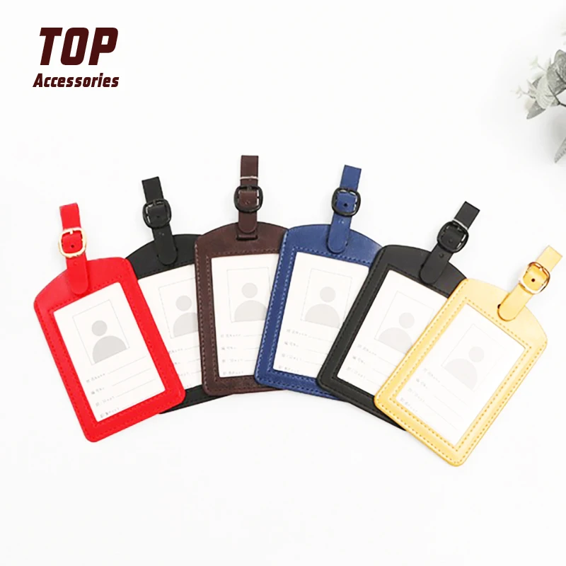 

Colorful Custom Logo Pu Leather Luggage Tags Maker Luggage Tags Labels