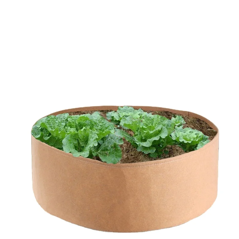 

AAA269 nonwoven Round Herb Bed Garden Grow nursery bags Flower Pot Vegetable Plants biodegradable horticulture seedling bag, 4 colours