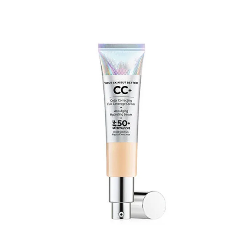 

hot sale It Cosmetics CC+ Cream SPF50 Full Cover Medium Light Base Liquid Foundation Makeup Whitening Your Skin But Better, 3colors