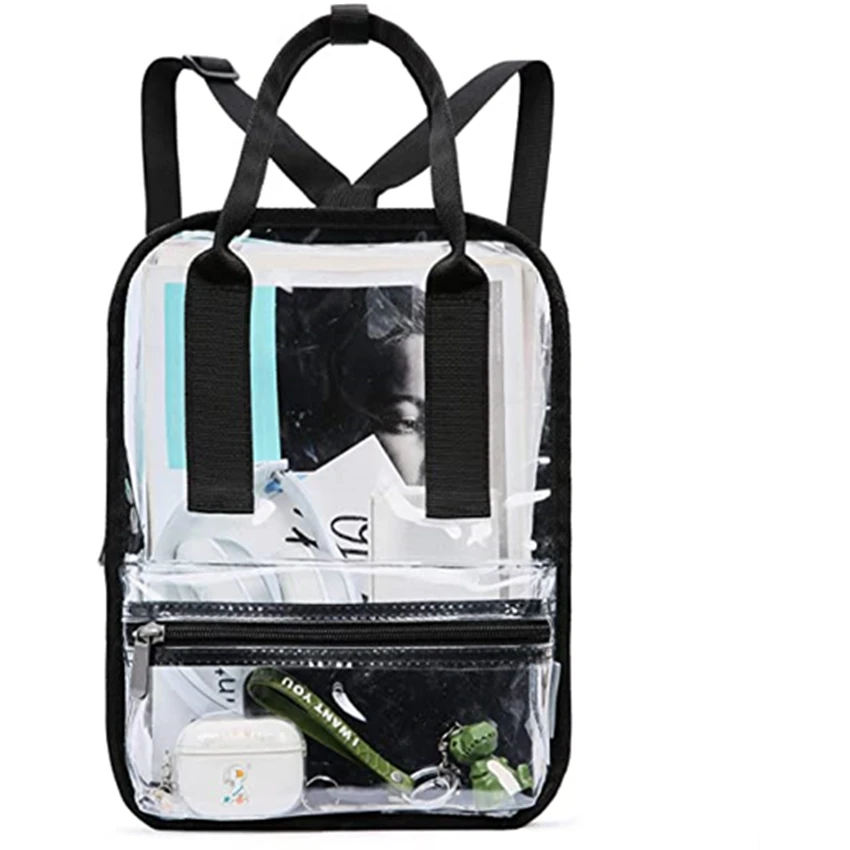 

Stadium Approved Clear Tote Bag with Detachable Shoulder Strap, Transparent