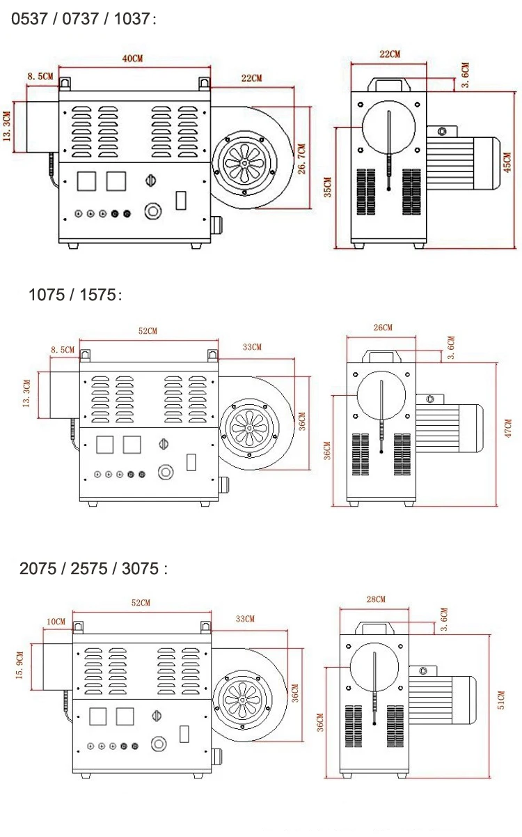 Oil free electric industrial blower heater air forced industrial fan heater