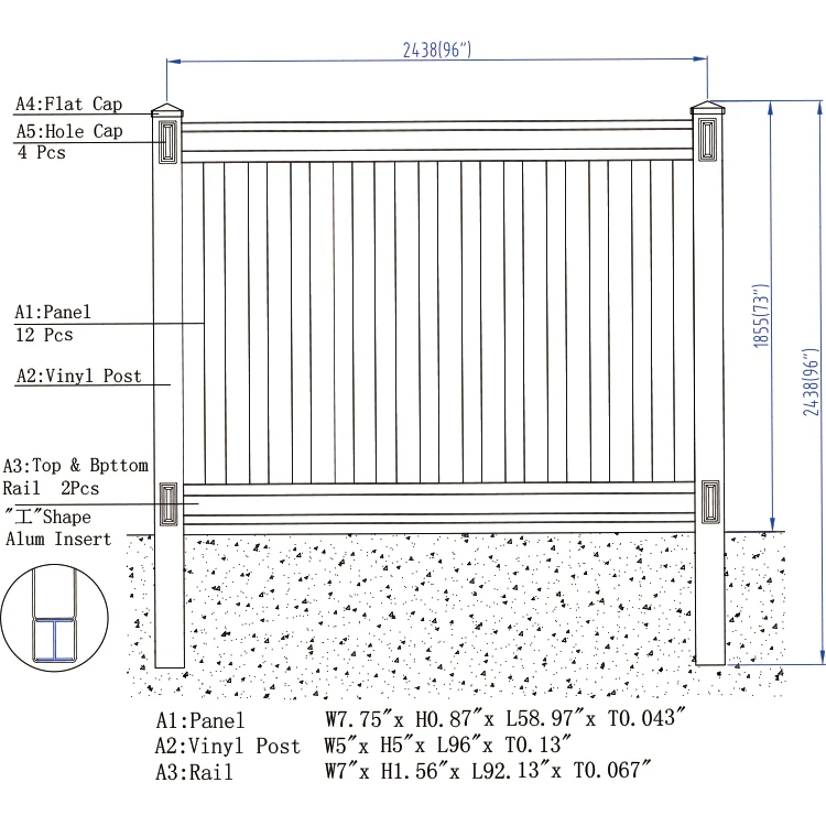 6 * 8 Feet White Vinyl Pvc Privacy Fence Panel For Garden - Buy Pvc ...