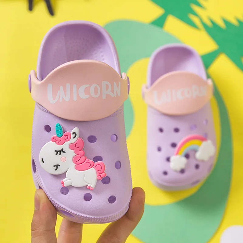 

Wholesale Kids Garden Shoes Cute EVA Unicorn Clogs Children Summer Sandals