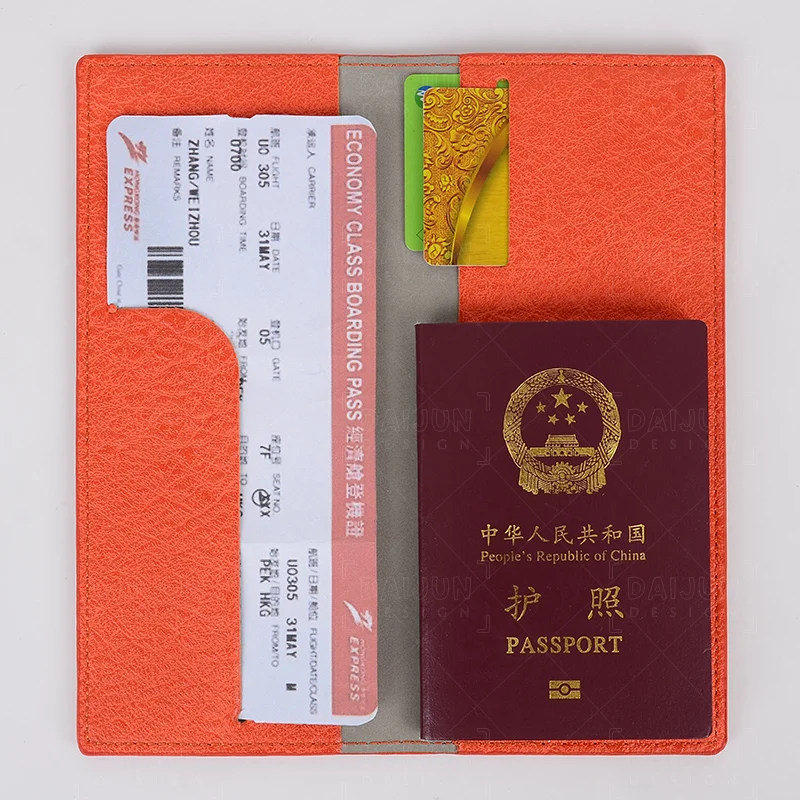 
Custom Blank Sublimation Travel Wallet PU Leather Passport Holder 
