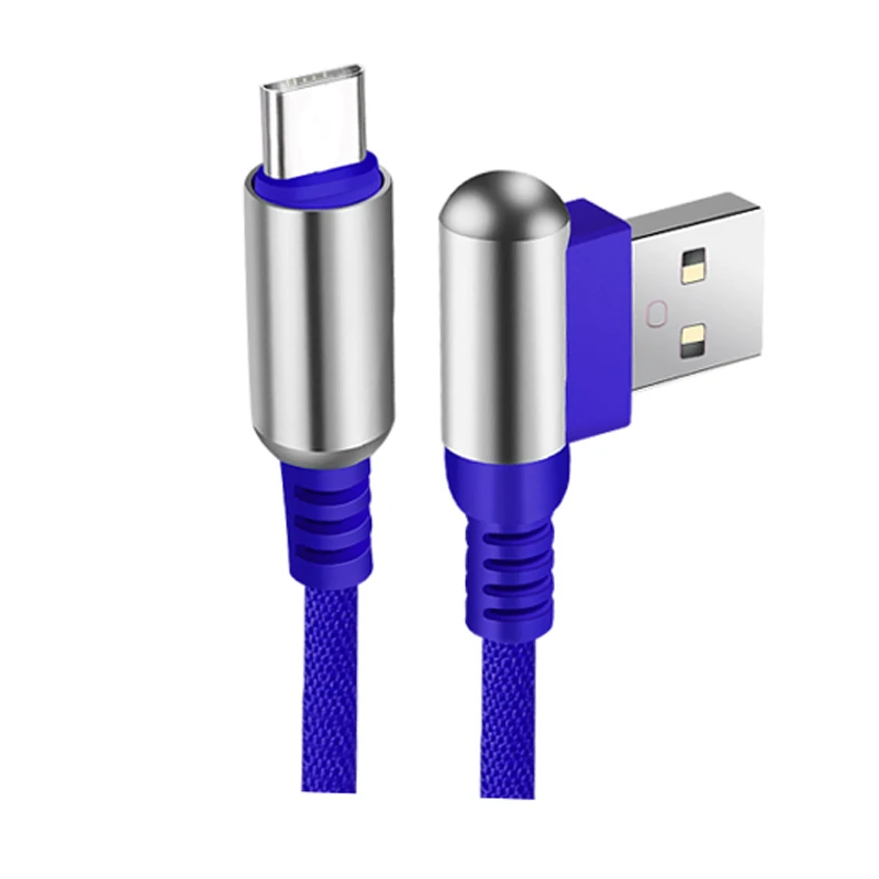 

High Quality Weaving Zinc Alloy 90 Degree 2.1A Usb Charging date Cable 1m Quick Charger For iPhone 6/7plus/XS/XS MAX /ipad3/4/5, White/red/black/blue/silver