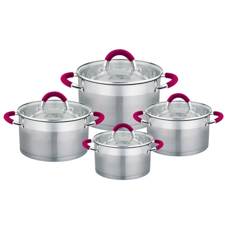 

Hight qualilty 8 pcs casserole stainless steel cookware sets cooking pot