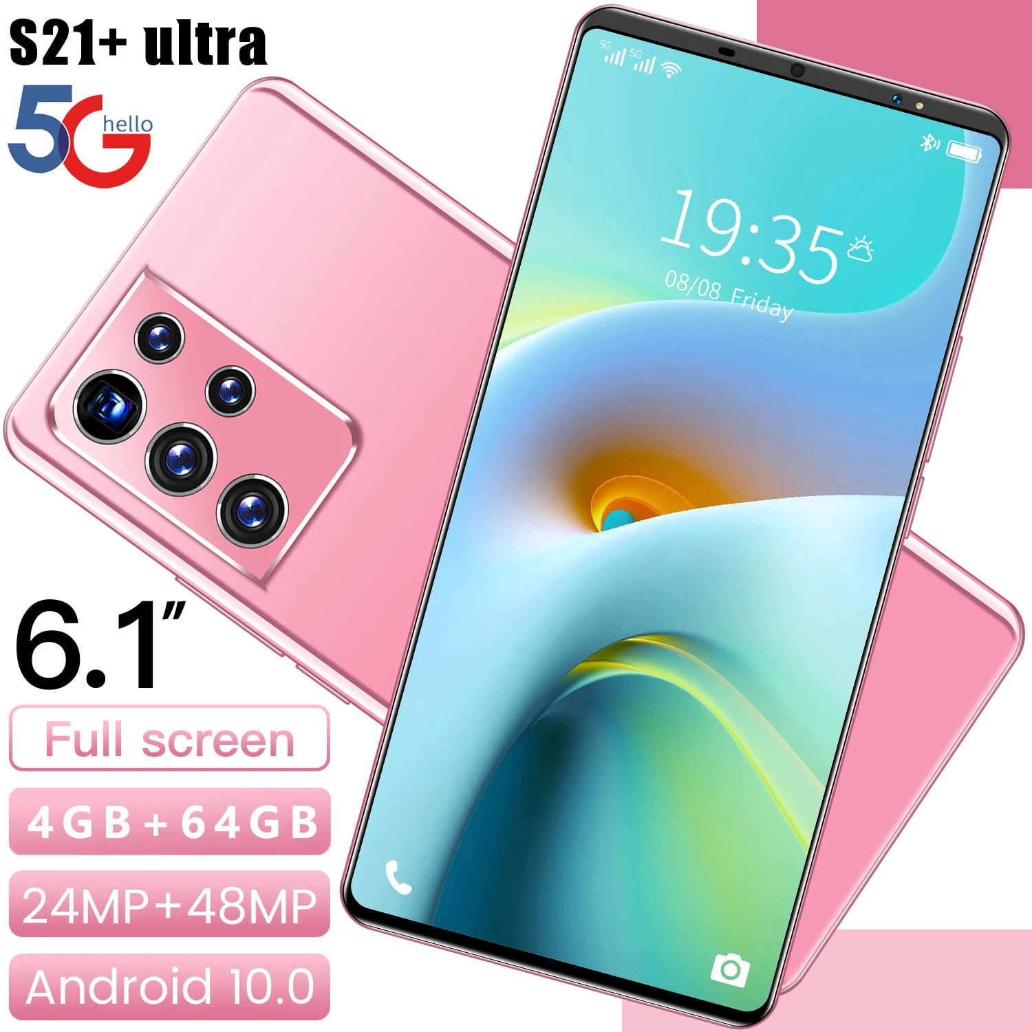 

S21 super smartphone 4000mAh 4G 5g 24mp + 48mp HD photography 4GB + 64GB smartphone Android cells