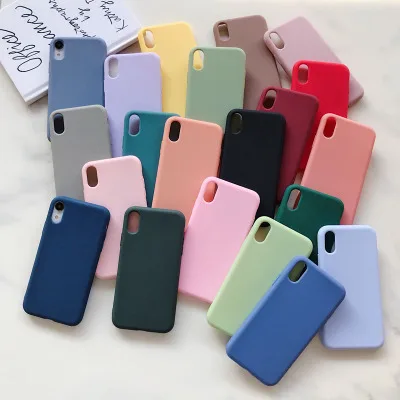 

candy color silicone phone case for huawei p30 lite pro p20 lite p10 p smart plus z 2019 2018 matte soft tpu back cover