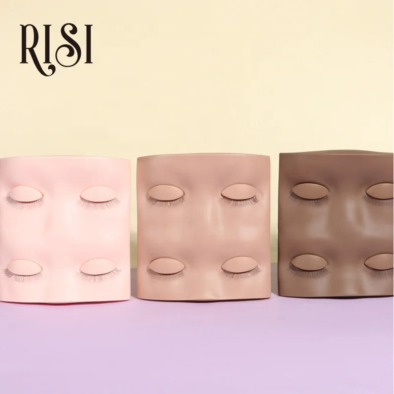 

RISI Hot Selling Reuse Lash Mannequin Head Lash Practice Head Makeup Training With Removable Eyelids New Eyelash Mannequin Head
