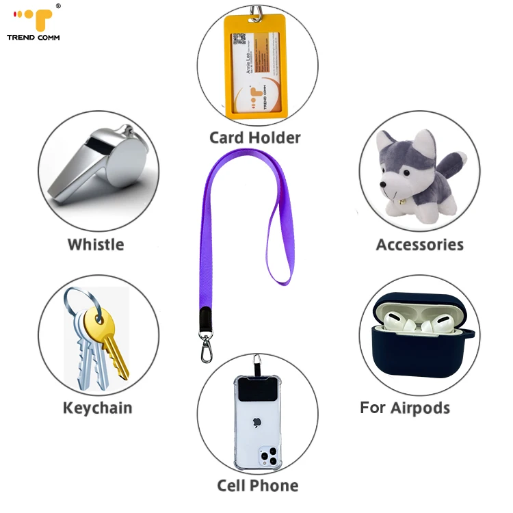 

Anti Fall Transparent Phone Case For iPhone With Universal Rope Key Chain