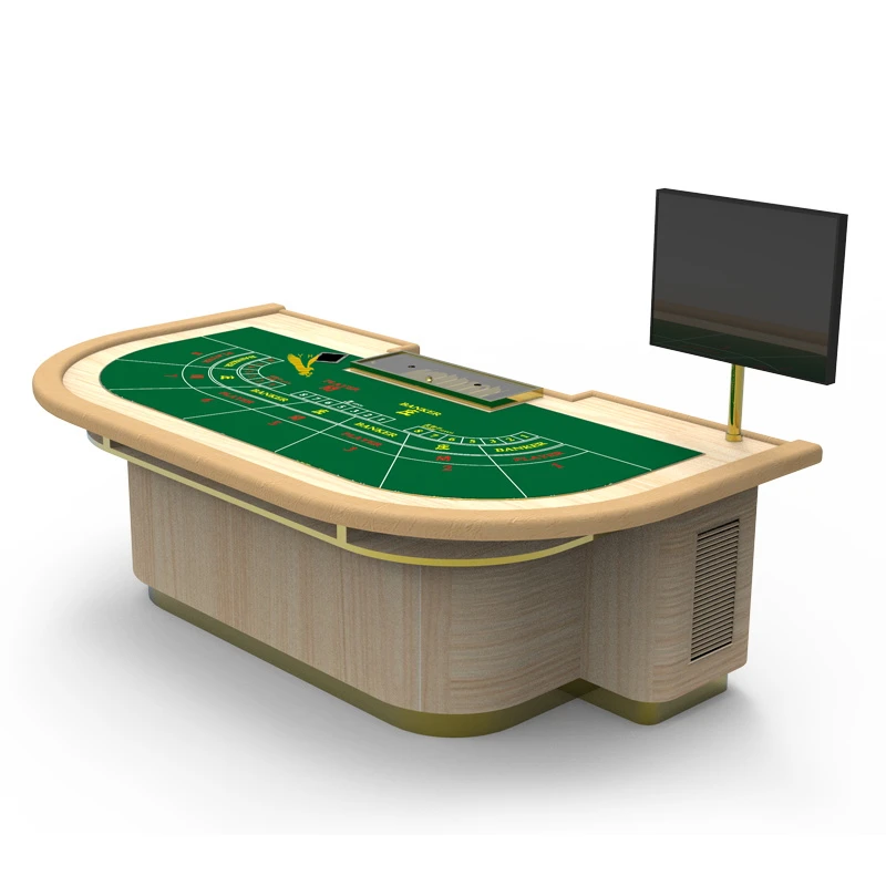 

YH Luxury 8 Player Offer Customized Design Baccarat Poker Tables Gambling Baccarat Table For Sale, Customize